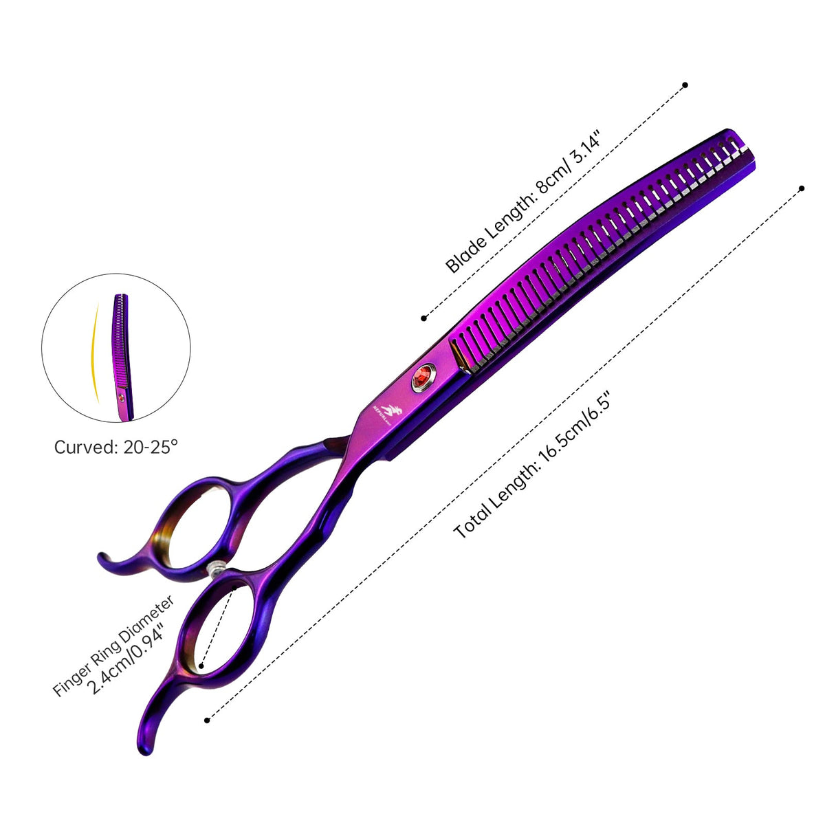 Royeva Professional Pet Grooming Scissors Kit-Rainbow Stainless Steel