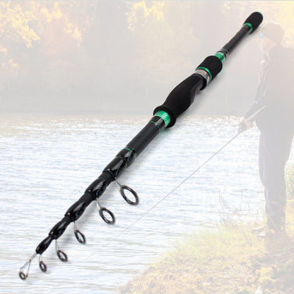 Novara Portable Carbon Fiber Baitcasting Fishing Rod And Reel Combo