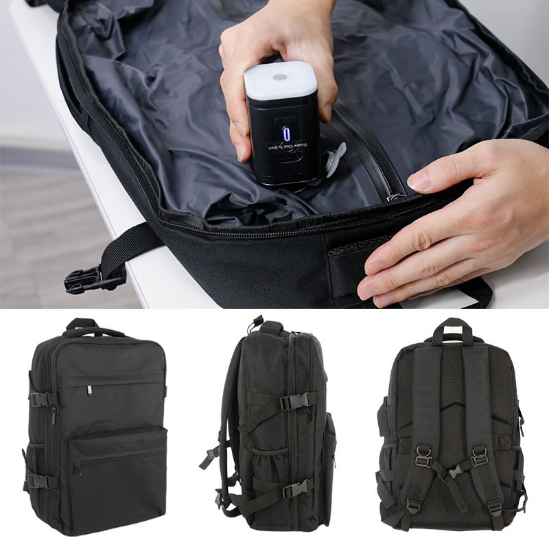 Eloria Travel Backpack with Vacuum Compression System and 17-inch Laptop Compartment