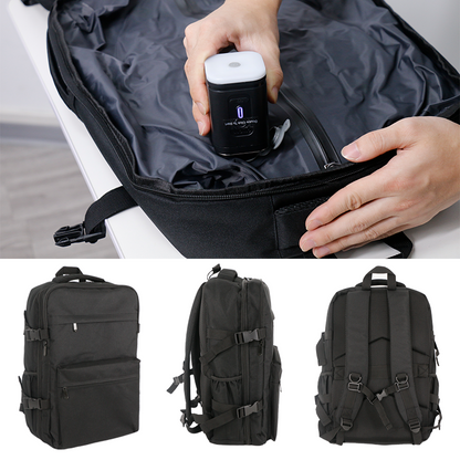 Eloria Travel Backpack with Vacuum Compression System and 17-inch Laptop Compartment