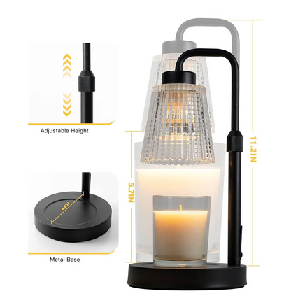 Novara Electric Candle Warmer Lamp with Adjustable Height for Safe Wax Melting