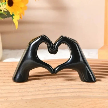 Royelle Heart Hands Sculpture-Hand Carved Love Home Decor