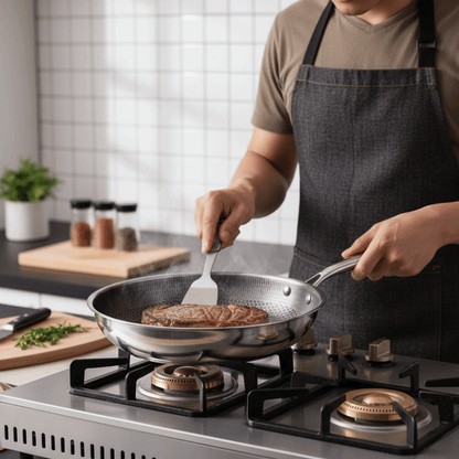 Royora Stainless Steel Honeycomb Nonstick Frying Pan Induction Safe Cookware