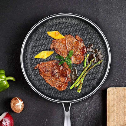 Royora Stainless Steel Honeycomb Nonstick Frying Pan Induction Safe Cookware
