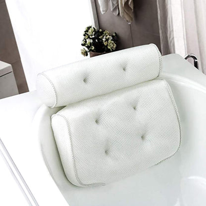 Royeva Spa Bath Pillow Ergonomic Headrest Double-Padded Non-Slip Neck & Back Support