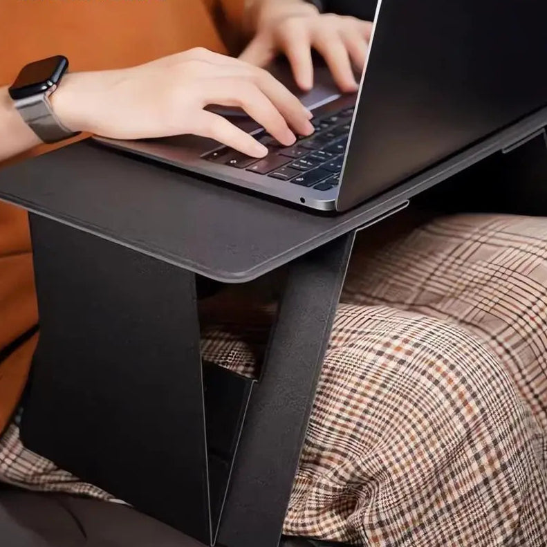 Royeva Foldable Laptop Stand-Portable Adjustable Desk For Bed And Travel Black