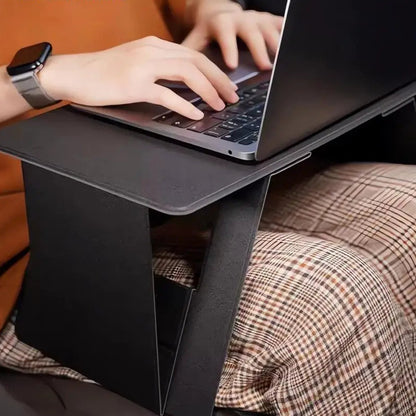 Royeva Foldable Laptop Stand-Portable Adjustable Desk For Bed And Travel Black