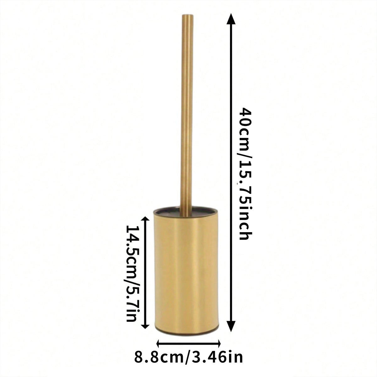 Royeva Modern Stainless Steel Standing Toilet Bowl Brush Set with Holder