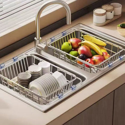 Eloria Expandable Stainless Steel Over-Sink Dish Drying Rack for Kitchen