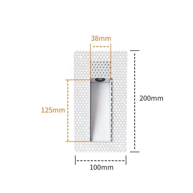 Royeva Indoor LED Wall Light Fixture, Hallway Lighting Modern Rectangle