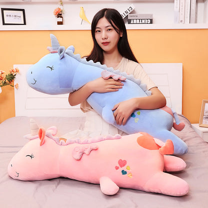 Novara Unicorn Plush Toy-Soft Stuffed Animal with LED Rainbow Night Light for Kids
