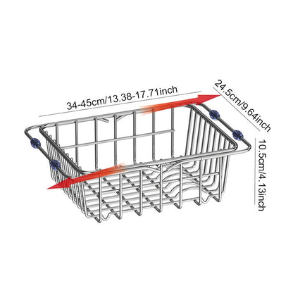 Eloria Expandable Stainless Steel Over-Sink Dish Drying Rack for Kitchen