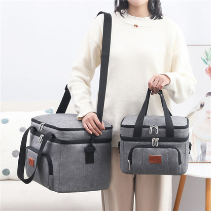 Sovere Insulated Lunch Bag - Large Capacity Double Layer Cooler Tote for Travel & Picnics
