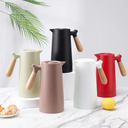Royelle 1L Insulated Thermal Coffee Carafe With Wood Handle