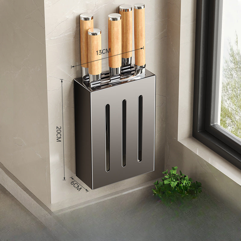 Royeva Magnetic Knife Holder for Kitchen Wall- Adhesive No-Drill  Knife Storage Rack