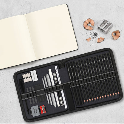 Royora Professional Drawing Kit-Graphite And Charcoal Sketch Set Art Supplies
