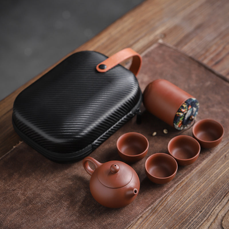 Royora Portable Clay Gongfu Tea Set with Travel Case