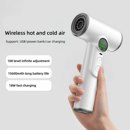 Novara Cordless Hair Dryer - 30,000 RPM Fast Drying Portable Wireless Blow Dryer
