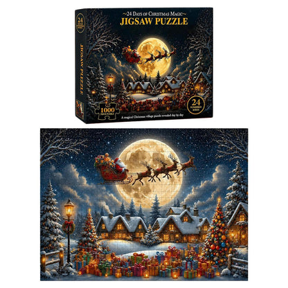 Royeva Christmas Jigsaw Puzzle Advent Calendar 1008 Pieces Holiday Countdown Gift