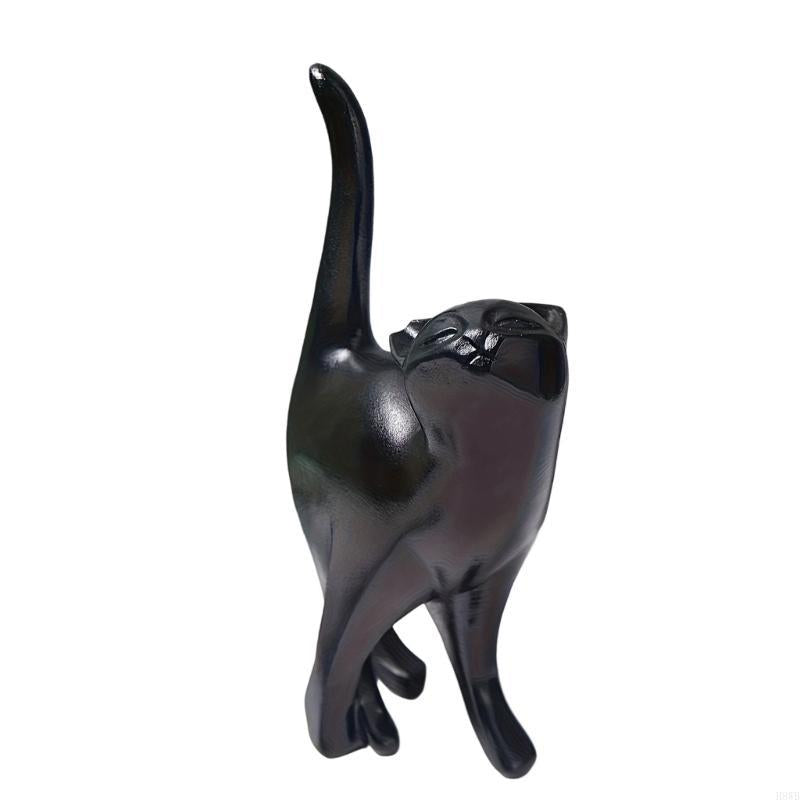 Royora Minimalist Geometric Black Cat Figurine-Modern Home Decor Sculpture