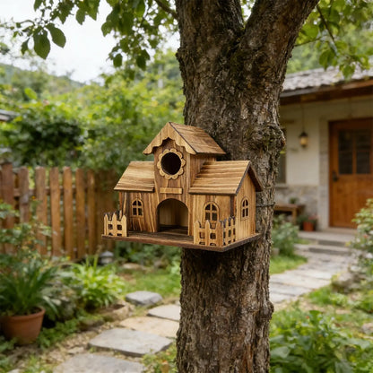 Novara Wooden Birdhouse for Small Garden Birds - Durable & Easy Clean Nesting Box