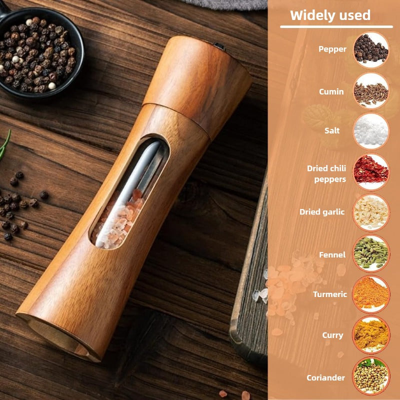 Royeva Wooden Salt And Pepper Grinder Mill With Adjustable Coarseness