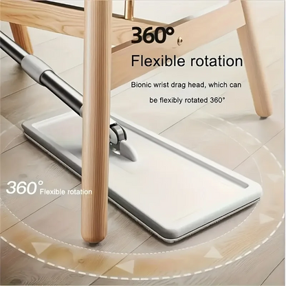 Novara Hands-Free Self-Wringing Flat Mop & Bucket System for Effortless Floor Cleaning