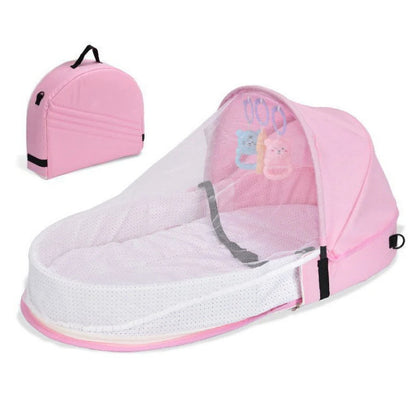 Eloria Portable Baby Travel Bassinet with Canopy - Foldable Infant Bed