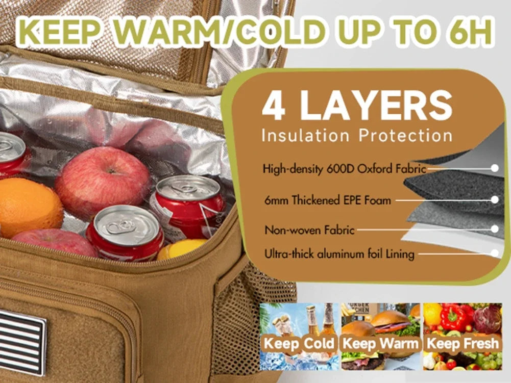 Royeva Insulated Lunch Box With Leakproof Cooler Bag For Work And Outdoor Adventures