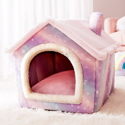 Novara Cozy Dog & Cat House Bed-Soft, Warm Pet Cave for Small Animals