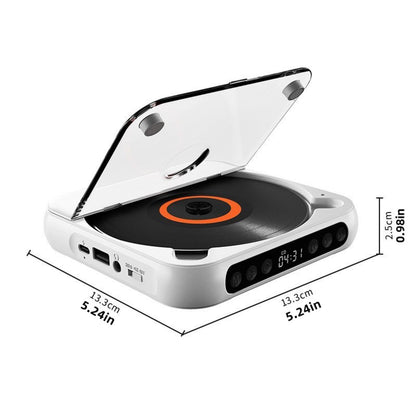 Royeva Portable Bluetooth CD Player-Rechargeable Compact Audio Player