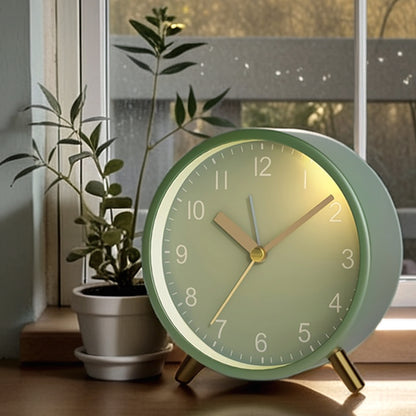 Royora Silent Analog Desk Clock - Scandinavian Metal Design for Office & Bedroom