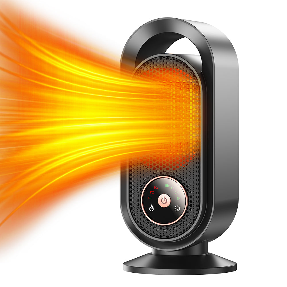 Royeva Portable Ceramic Fan Heater-1000W Touchscreen Desk Space Heater for Office