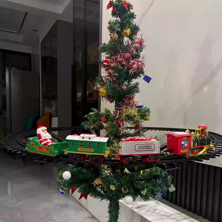 Royelle Christmas Tree Train Set with Music and Lights-Holiday Decoration