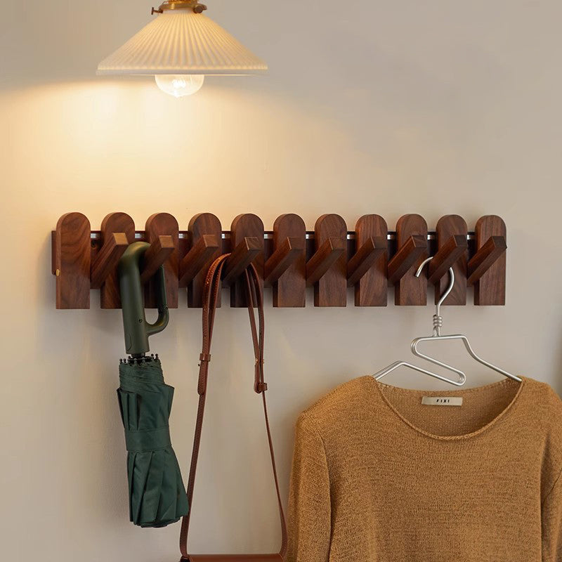 Royora Wall Mounted Key Holder with Flip Down Hooks for Entryway Organization