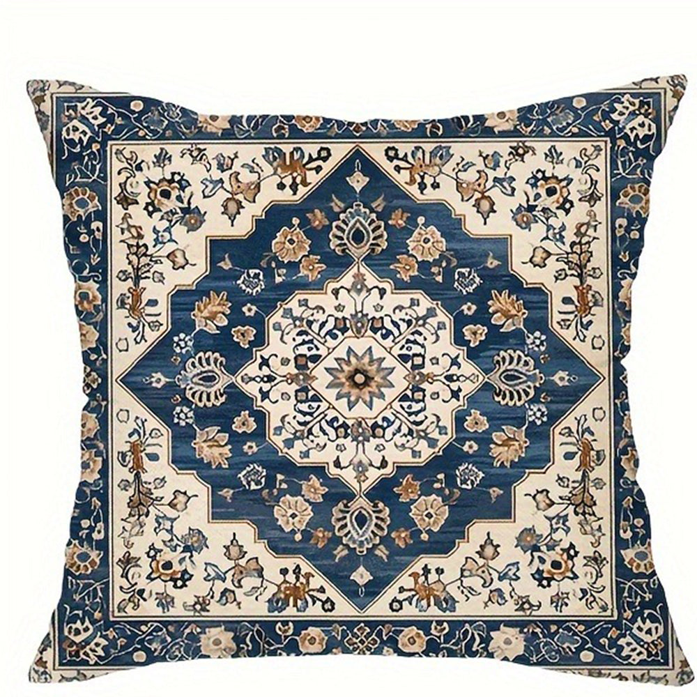 Novara Baroque Bohemian Throw Pillow Covers - 4-Piece Decorative Accent Set