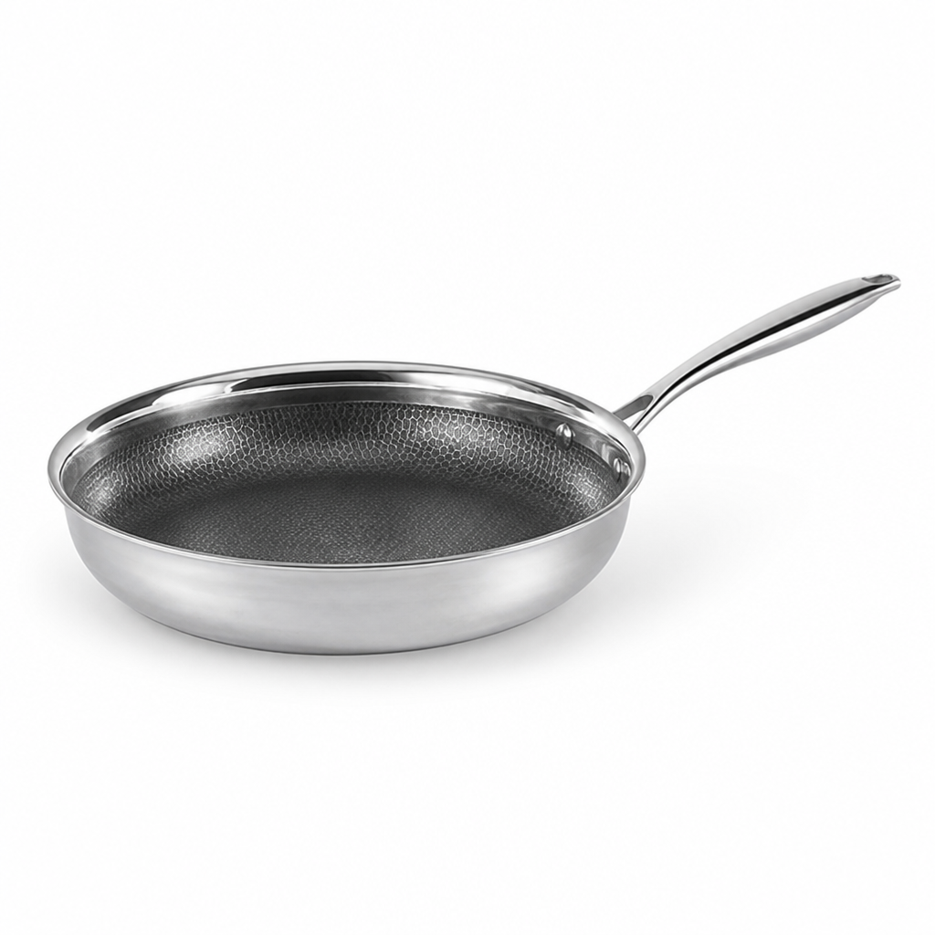 3-Layer Stainless Steel Honeycomb Nonstick Frying Pan 1