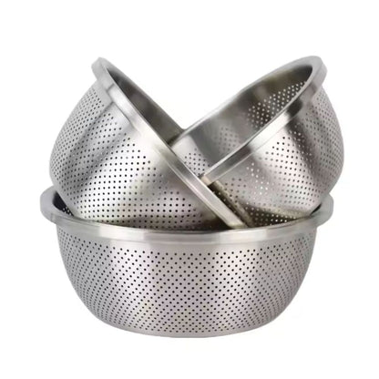304 Stainless Steel Fine Mesh Colander & Mixing Bowl (Set of 2) 5