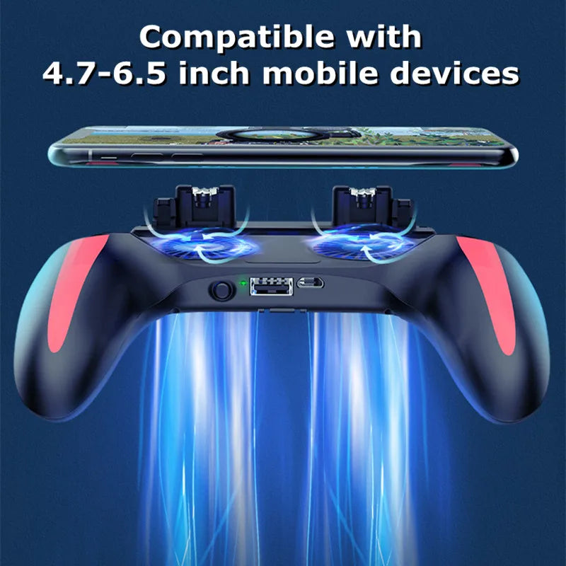 Royora Mobile Gaming Controller With Cooling Fan And Triggers