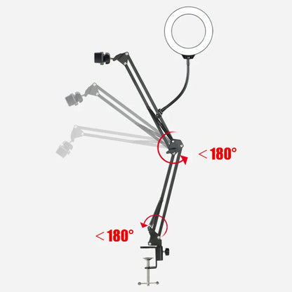 Royeva Overhead Phone Mount-Adjustable Desk Arm For Video Recording And Live Streaming