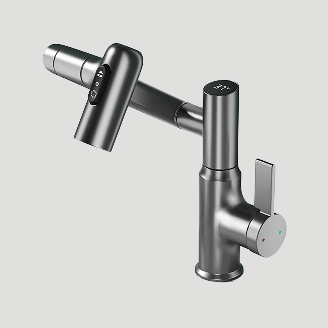360° Swivel Kitchen Tap with LED Temperature Display for Modern Sinks 0