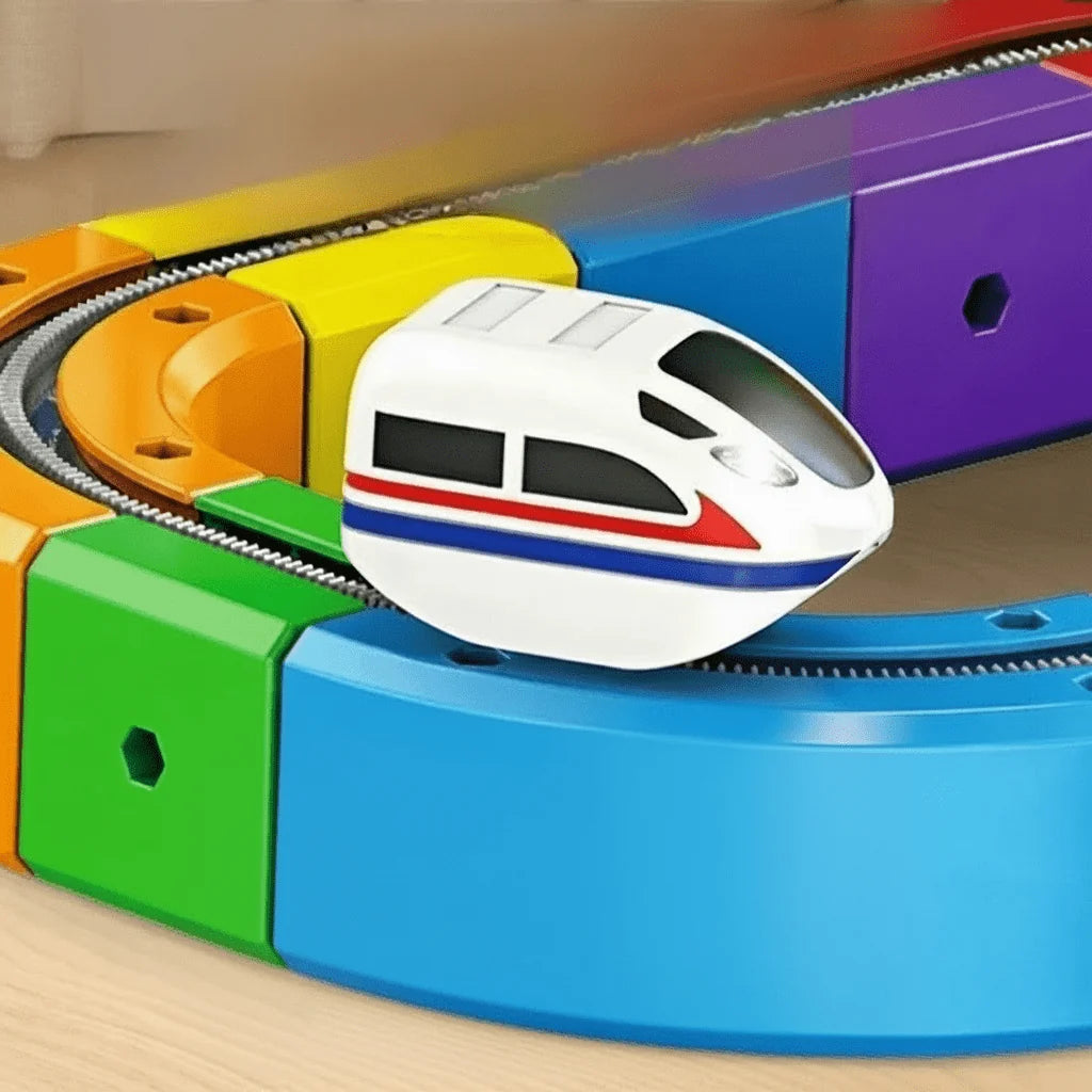 3D Railway Construction Kit | Modular STEM Building Set with Rechargeable Train 7