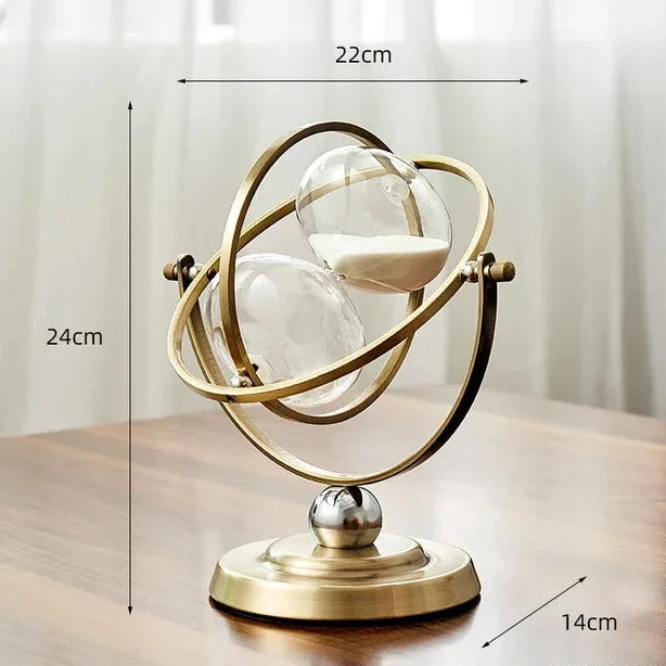 Royelle Decorative Metal Sand Clock-Hourglass Timer For Office Desk Home Decor