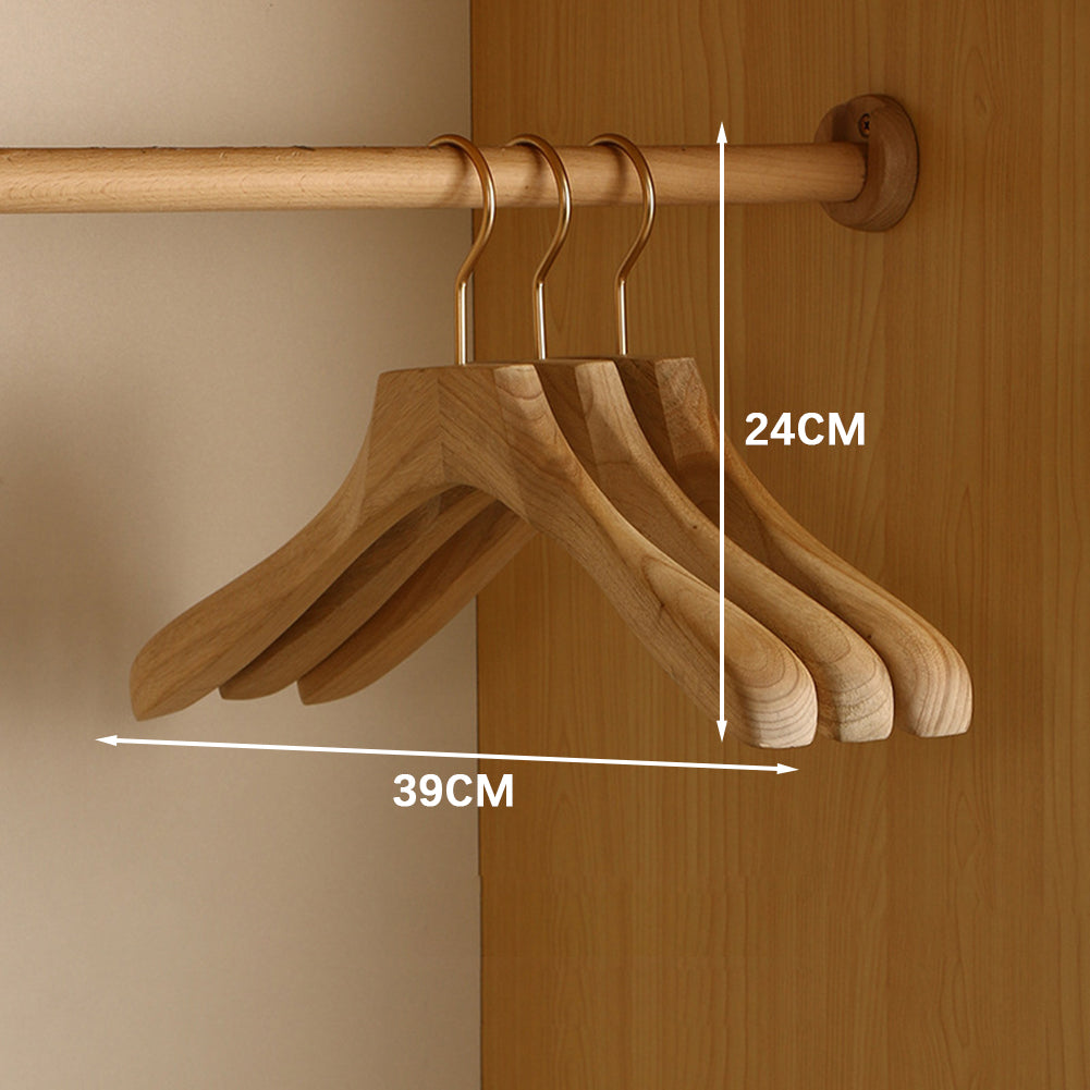 Royora Cedar Wood Hangers with Adjustable Clips for Skirts & Trousers