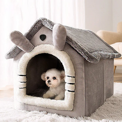 Novara Cozy Dog & Cat House Bed-Soft, Warm Pet Cave for Small Animals