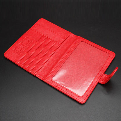 Luxoria RFID Leather Passport Holder with Card Slots and Elegant Finish for Travel