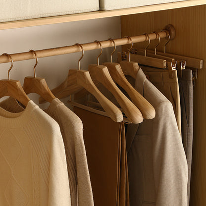 Royora Cedar Wood Hangers with Adjustable Clips for Skirts & Trousers