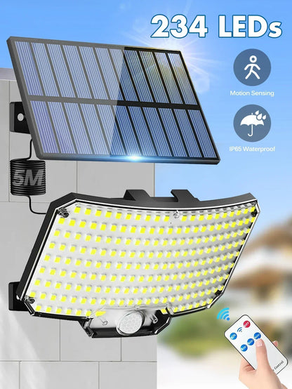 Royelle Solar Outdoor Motion Sensor Wall Light-Super Bright IP65 Security Lamp