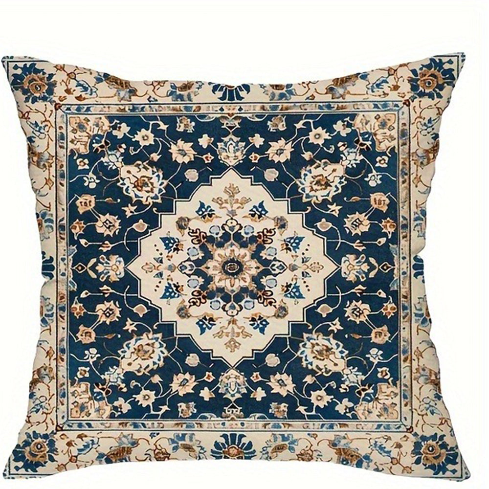 Novara Baroque Bohemian Throw Pillow Covers - 4-Piece Decorative Accent Set