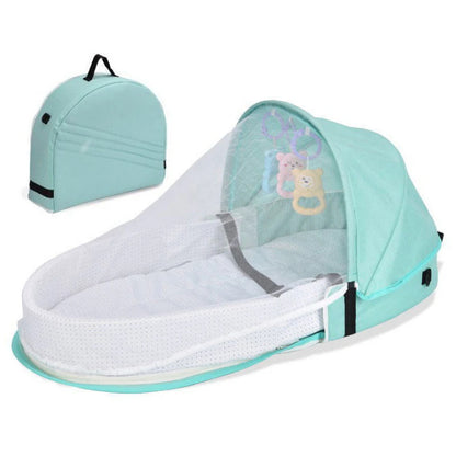 Eloria Portable Baby Travel Bassinet with Canopy - Foldable Infant Bed